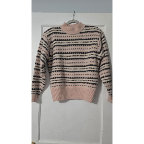 Liz Claiborne Sweaters - Vintage Liz Claiborne Sweater Sz Medium Preppy Lambswool Angora Striped Mom 90s